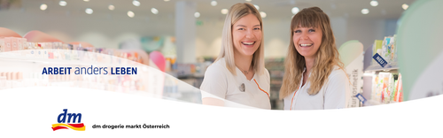dm drogerie markt Österreich – ausgezeichneter Employee Experience Champion 2025. Arbeitgeber in Salzburg, Österreich, Branche Handel, Großunternehmen mit rund 7.000 Mitarbeitenden. Arbeit anders leben.