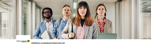Raiffeisen-Landesbank Steiermark AG – ausgezeichneter Employee Experience Champion 2024. Bank und Finanzunternehmen, Standort Graz, Steiermark, Österreich, Großunternehmen mit rund 1.000 Mitarbeitenden.