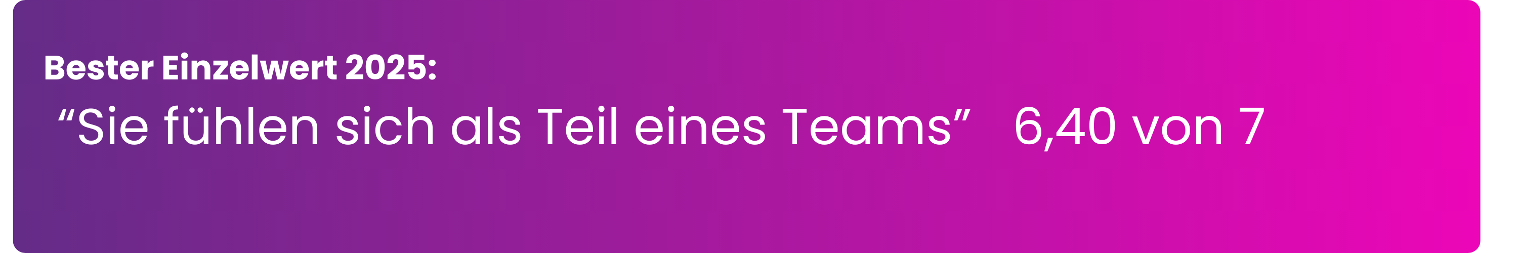 Bester Einzelwert dm drogerie markt Österreich 2025: "Sie fühlen sich als Teil eines Teams" – 6,40 von 7 Punkten. Gemessen nach dem standardisierten EX Champions Messverfahren, 2.209 Teilnehmende, Großunternehmen, Österreich.