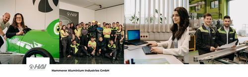 Mitarbeitende bei Hammerer Aluminium Industries GmbH in Ranshofen, Österreich – ausgezeichneter Employee Experience Champion 2022. Einblick in den Arbeitsalltag: Produktion, Büro und Teamarbeit bei einem der attraktivsten Arbeitgeber Österreichs in der Industrie-Branche.