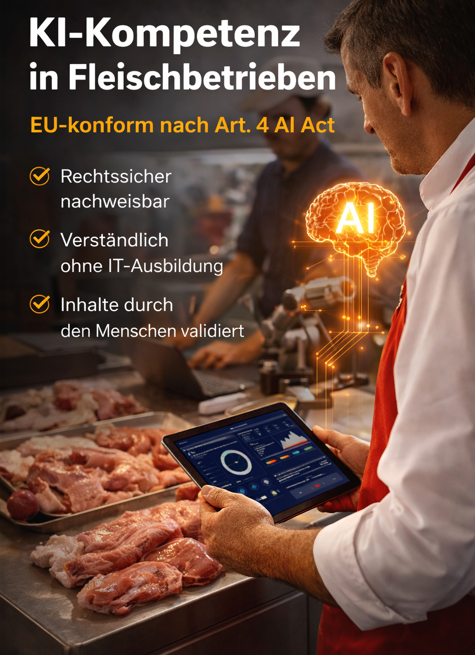 KI-Kompetenz in Fleischbetrieben – Mensch entscheidet, KI unterstützt