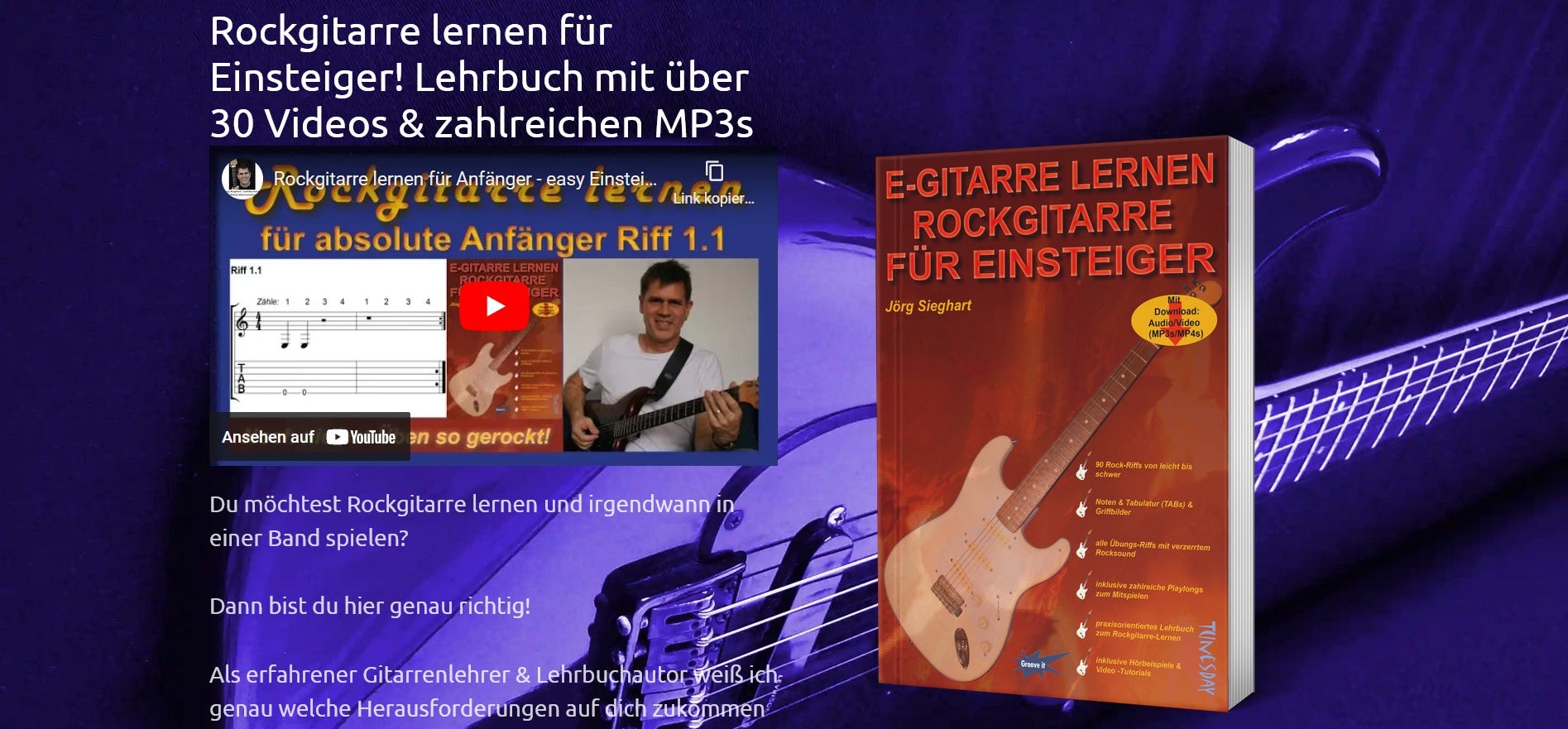 Lehrbuch Rockgitarre fuer Einsteiger