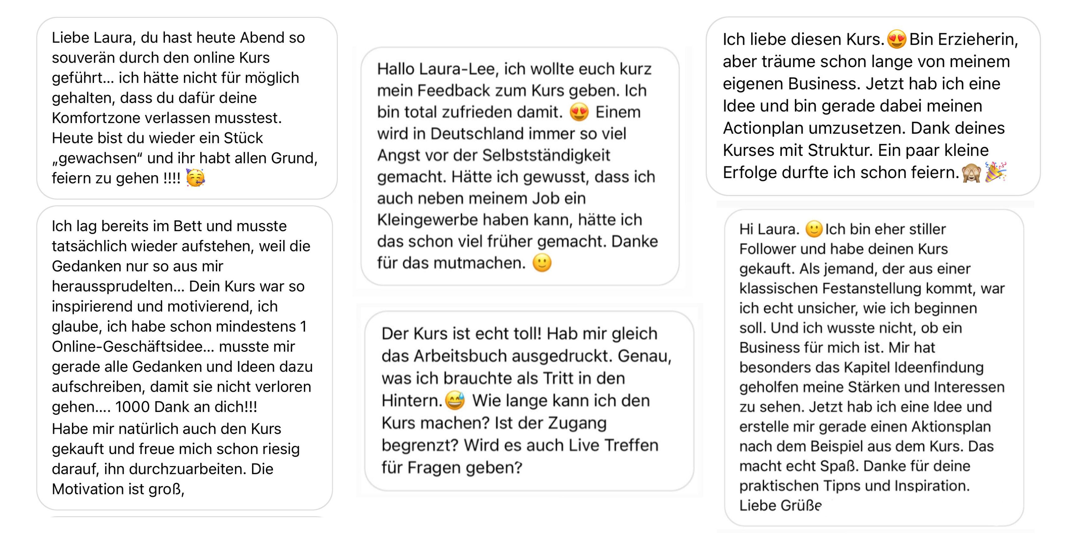 NOW OR NEVER Onlinekurs Kundenfeedback