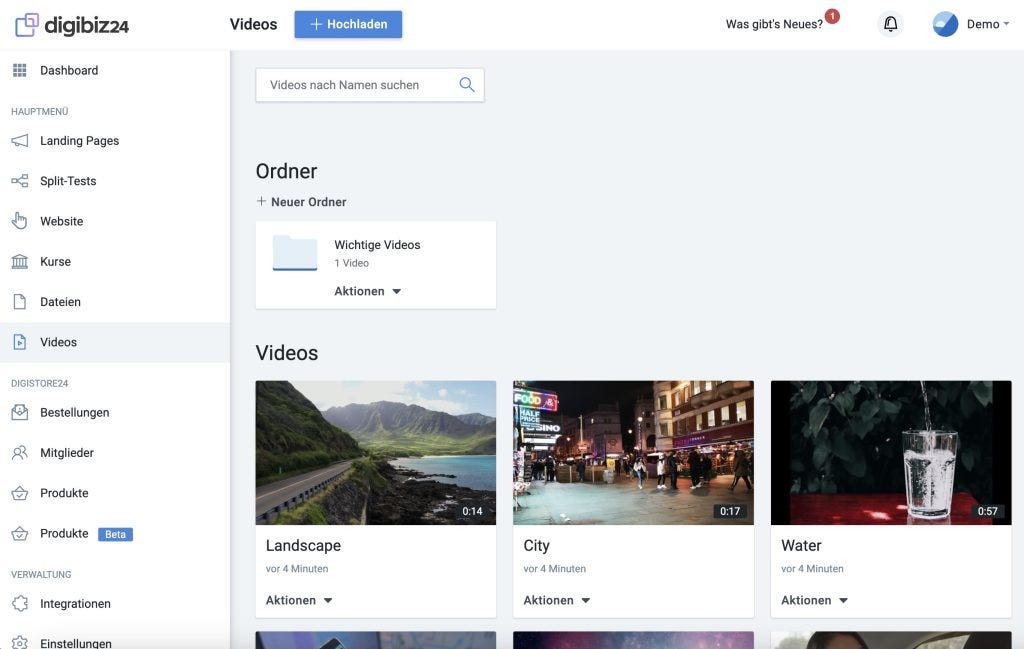 Video Hosting Service von Digibiz24