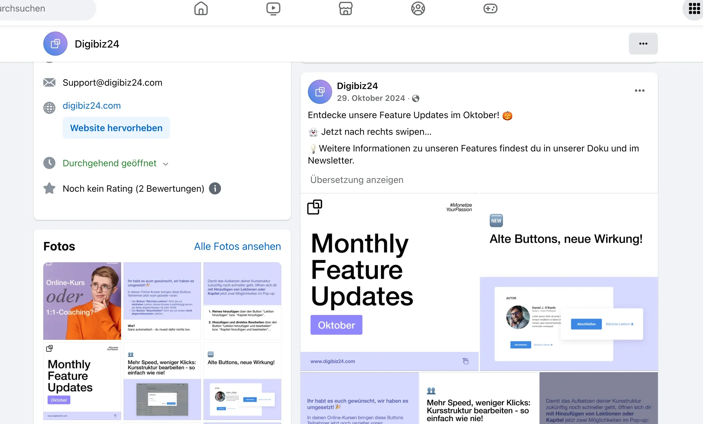 Support-Community auf Facebook