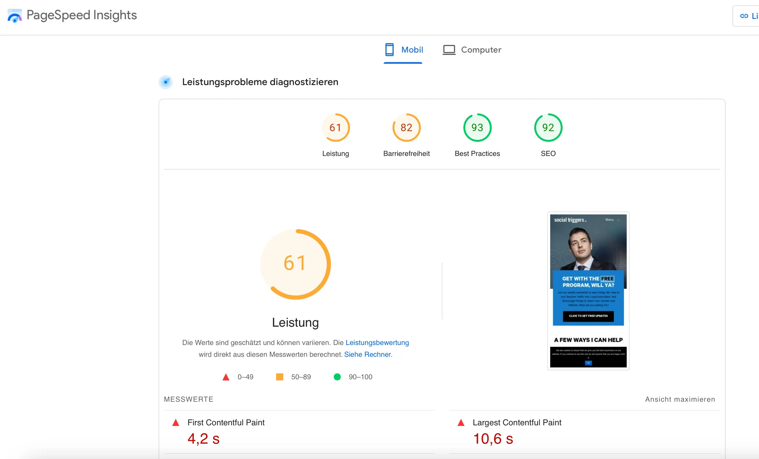 Pagespeed Clickfunnels