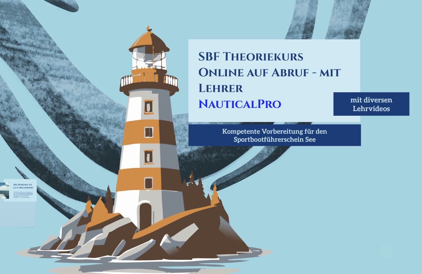 zeigt einen Leuchtum in prange-weiss und ddemn Schriftzug SBF See Theoriekurs