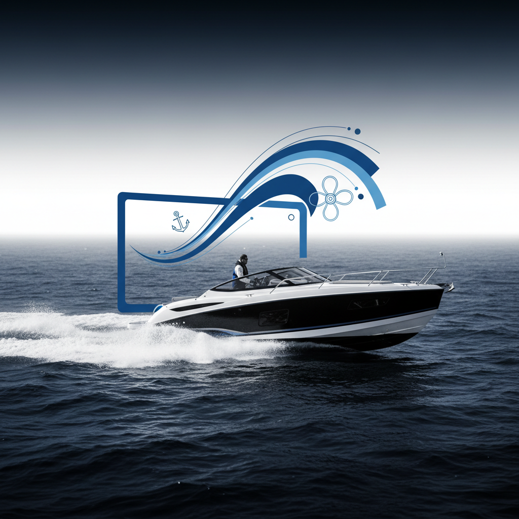 Sportboot in voller Fahrt