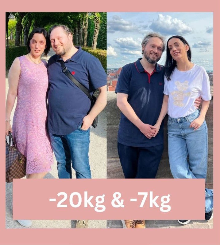 Nadja S.und ihr Mann - 20kg und 7 kg abgenommen