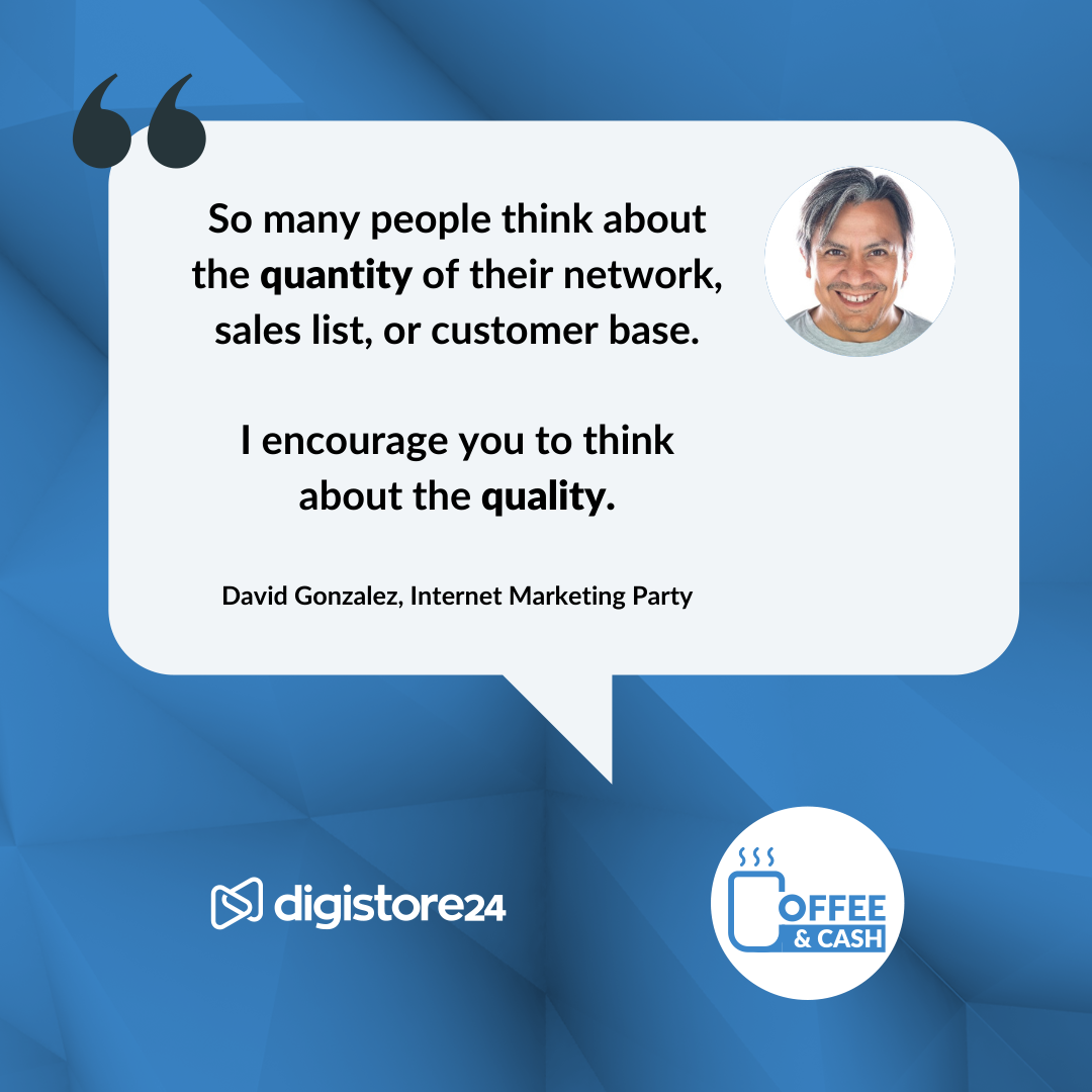 David Gonzalez Internet Marketing Party Digistore24 Coffee and Cash