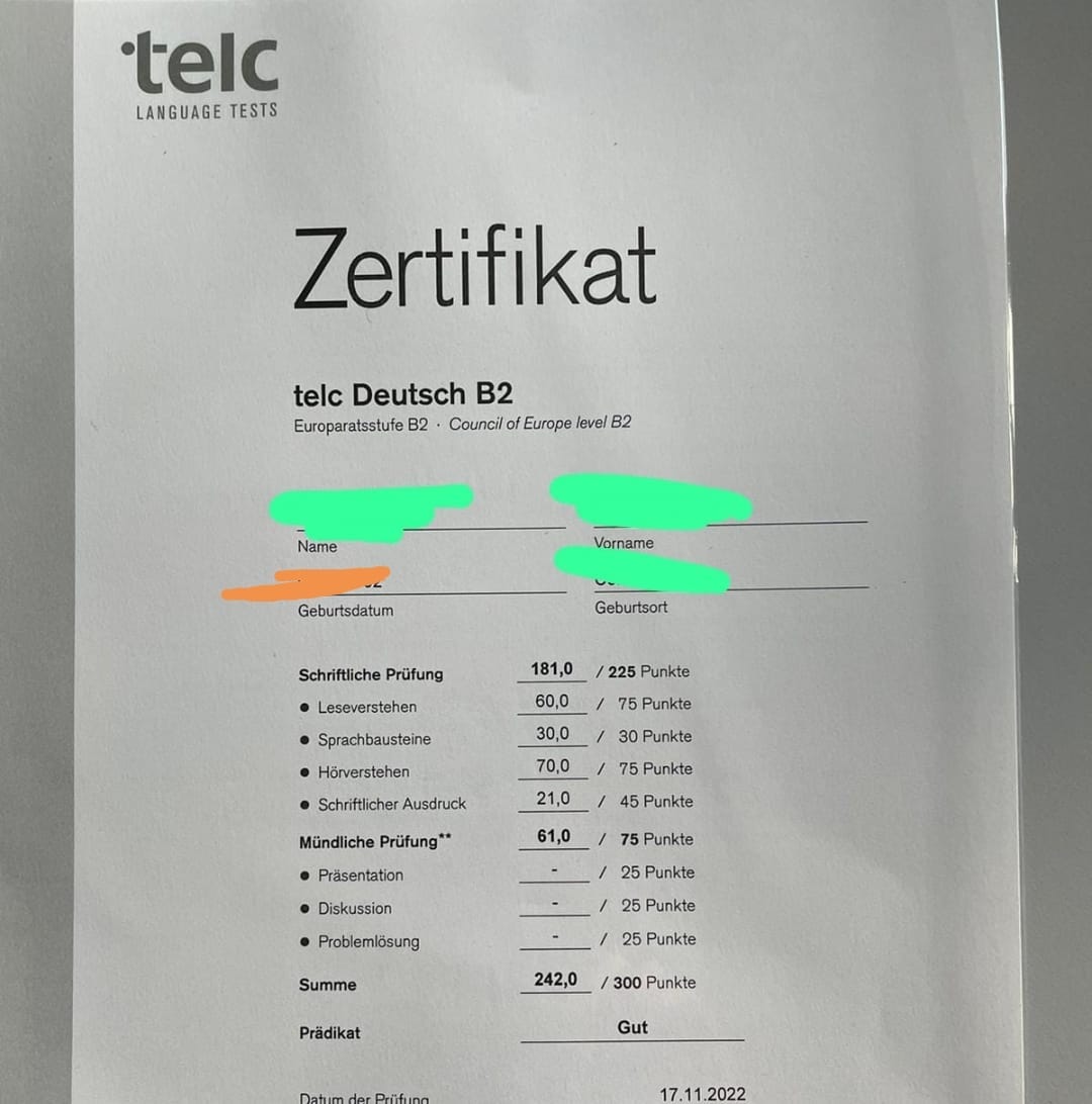 telc Deutsch B2 Allgemein Prüfungsvorbereitung