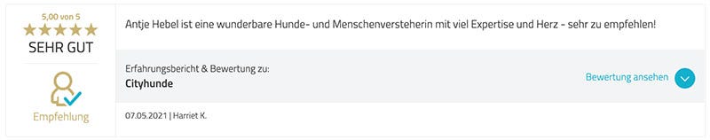 Antje Hebel, Testimonial