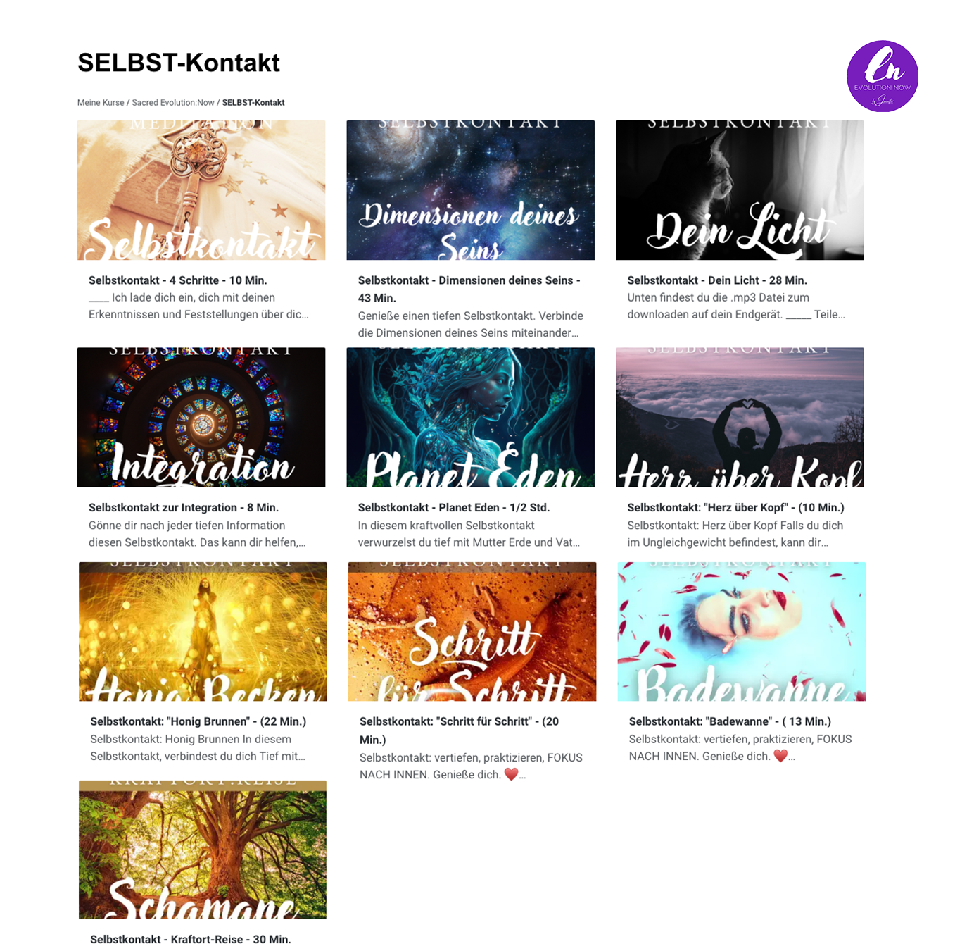 Selbstkontakt Lektionen