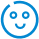 Blauer Smiley