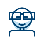 Ausrufezeichen in einem blauen Dreieck