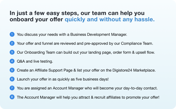 Digistore24 Vendor Onboarding Steps