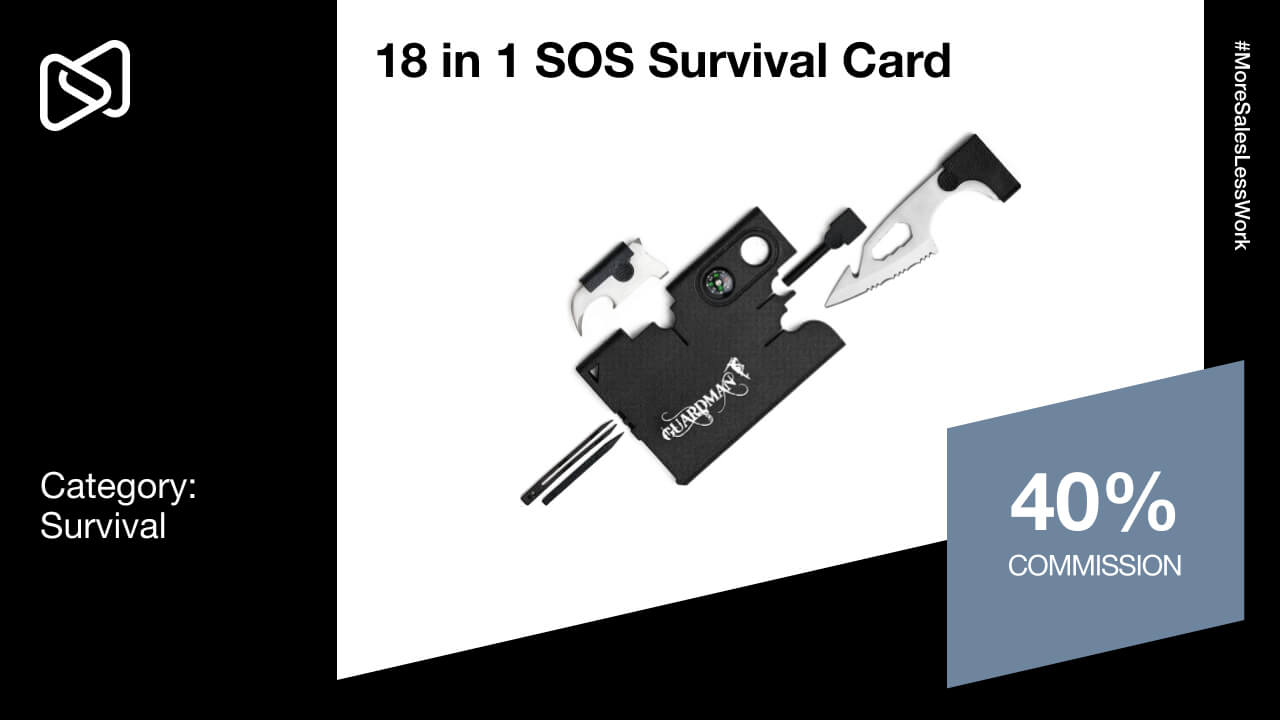 18 in 1 SOS Survival Card Digistore24