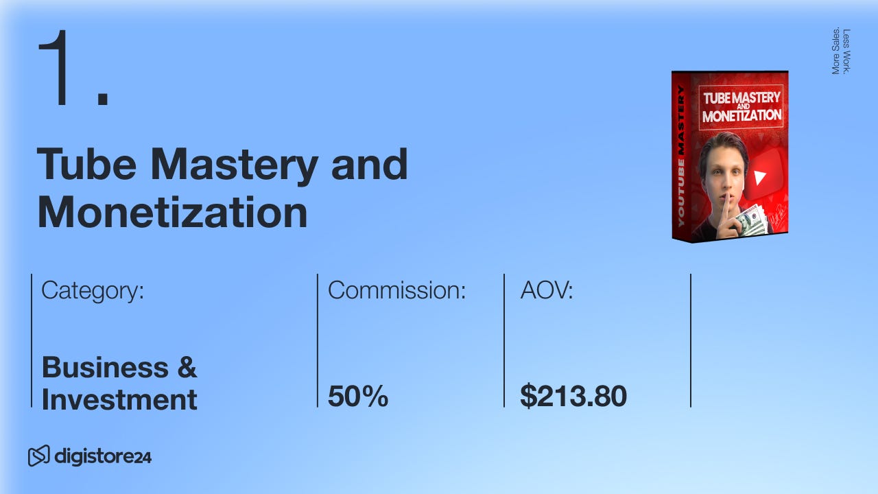 Tube Mastery and Monetization Digistore24
