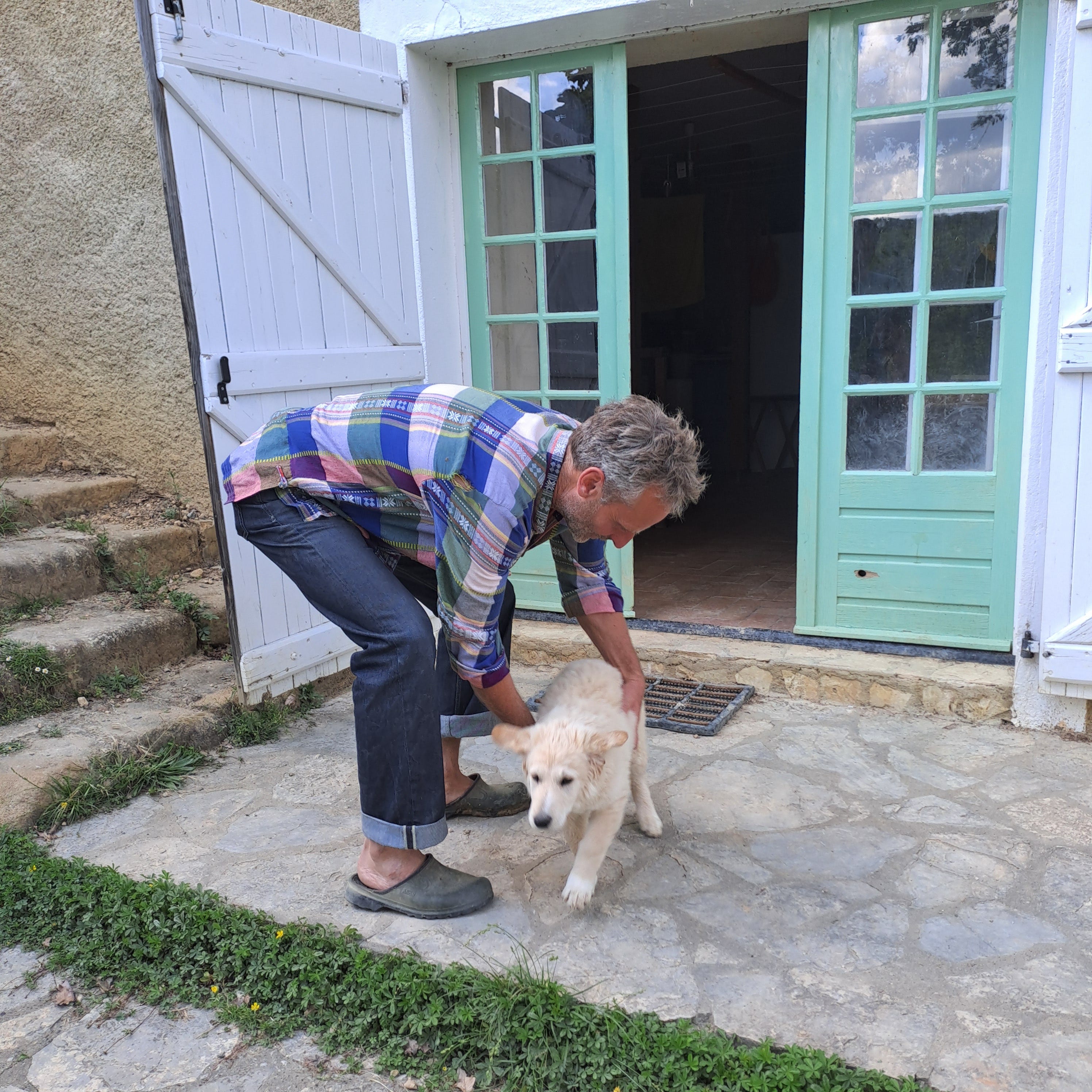 Welpe Friedemann sorgt jeden Tag für frischen Wind auf dem Hof