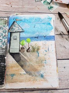 Seelen Haus - mixed media art tutorial