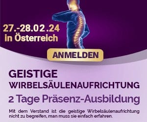 Ausbildung zum Therapeuten für die geistige Wirbelsäulenaufrichtung. Keine Vorkenntnisse erforderlich.
