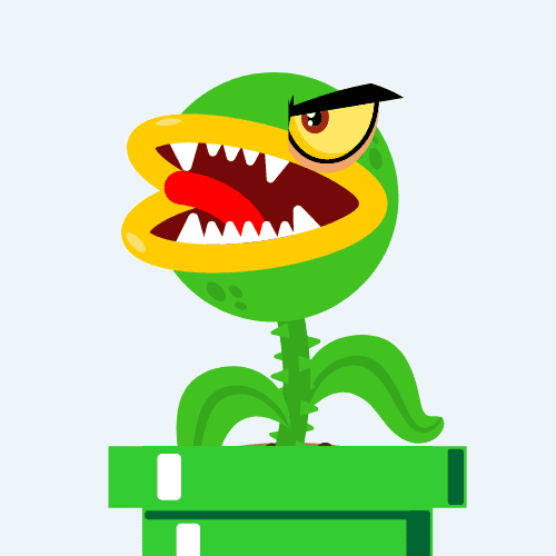 Comic-Bild einer fleischfressenden Pflanze