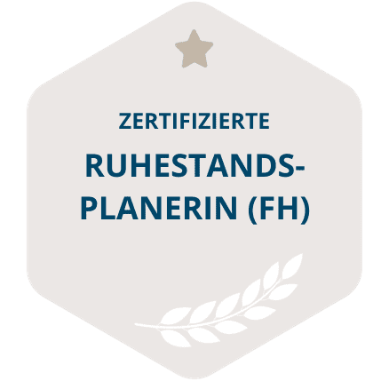 Ein Qualifikations-Siegel mit dem Titel Ruhestandsplanerin (FH).