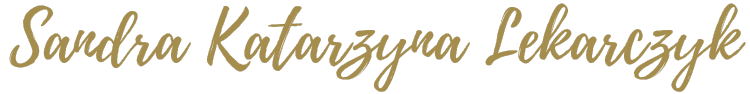 Schriftzug Sandra Katarzyna Lekarczyk