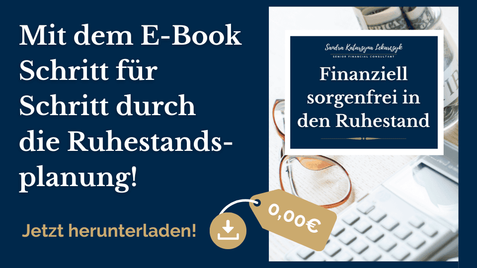 Gratis-Download der Checkliste 'Finanzen zum Berufsstart' von Sandra Katarzyna Lekarczyk, Senior Financial Consultant. Das Bild zeigt die Titelseite des E-Books auf einem modernen, hellen Arbeitsplatz mit Stifthalter und Checkliste-Symbol. Ideal für Jobeinsteiger, um einen Überblick über die wichtigsten Finanzthemen zu erhalten und finanziell gut in das Berufsleben zu starten.