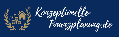 Logo von Konzeptionelle-Finanzplanung.de zeigt ein goldenes Emblem mit einem Haus und Münzen, umgeben von einem Lorbeerkranz, symbolisiert vertrauenswürdige und ganzheitliche Finanzberatung.