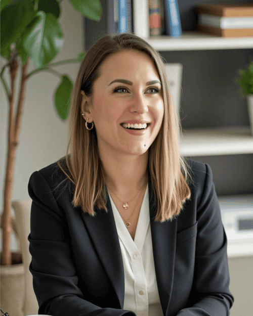 Sandra Lekarczyk – empathische Finanzberaterin aus Hamburg im persönlichen Beratungsgespräch, authentisch, nahbar und kompetent.