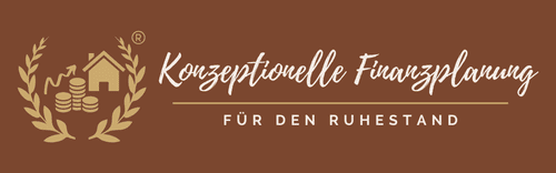 Logo von Konzeptionelle-Finanzplanung.de zeigt ein goldenes Emblem mit einem Haus und Münzen, umgeben von einem Lorbeerkranz, symbolisiert vertrauenswürdige und ganzheitliche Finanzberatung.